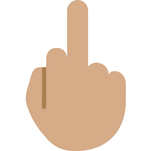 Middle Finger Medium Skin Tone Emoji from Twemoji Emoji Set