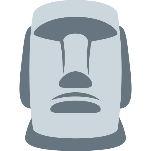 Moai Emoji from Twemoji Set