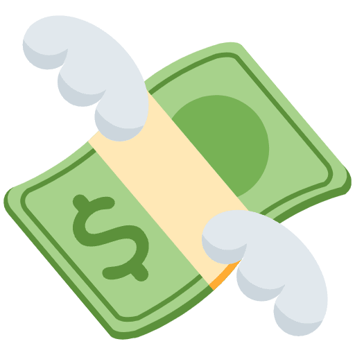 Money With Wings Emoji from Twemoji Set