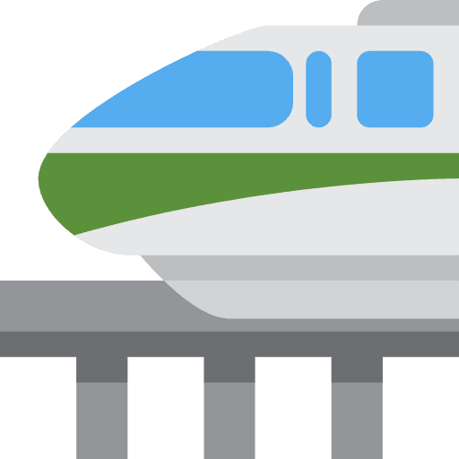 Monorail Emoji from Twemoji Emoji Set