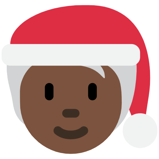 Mx Claus Dark Skin Tone Emoji from Twemoji Set