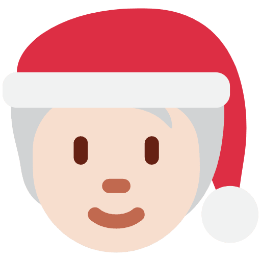 Mx Claus Light Skin Tone Emoji from Twemoji Emoji Set