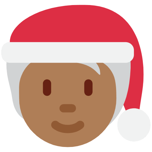 Mx Claus Medium Dark Skin Tone Emoji from Twemoji Emoji Set