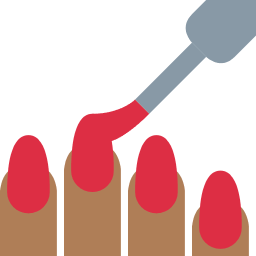 Nail Polish Medium Dark Skin Tone Element from Twemoji Emoji Set