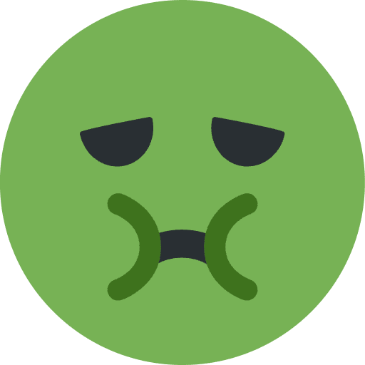 Nauseated Face Emoji from Twemoji Emoji Set