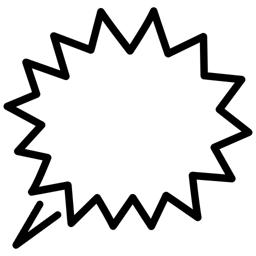 Right Anger Bubble Emoji from OpenMoji Emoji Set