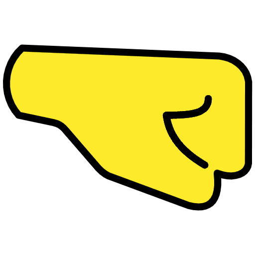 Right Facing Fist Emoji from OpenMoji Emoji Set