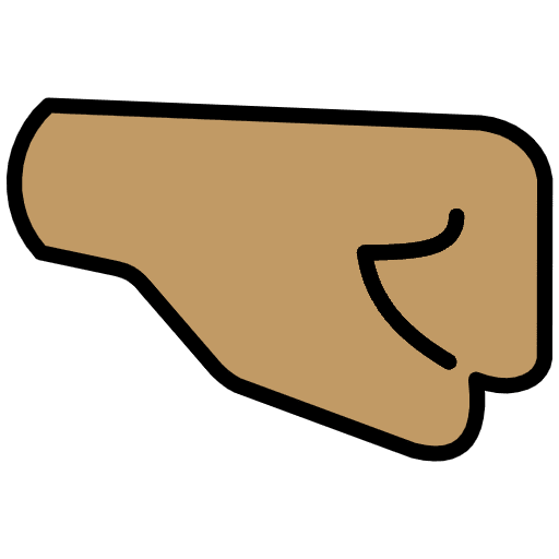 Right Facing Fist Medium Skin Tone Element from OpenMoji Emoji Set