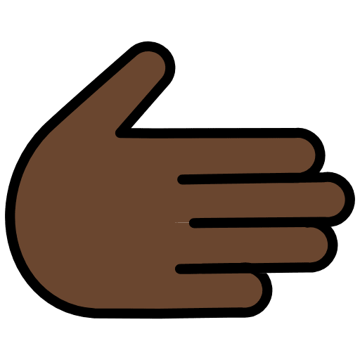 Rightwards Hand Dark Skin Tone Emoji from OpenMoji Set