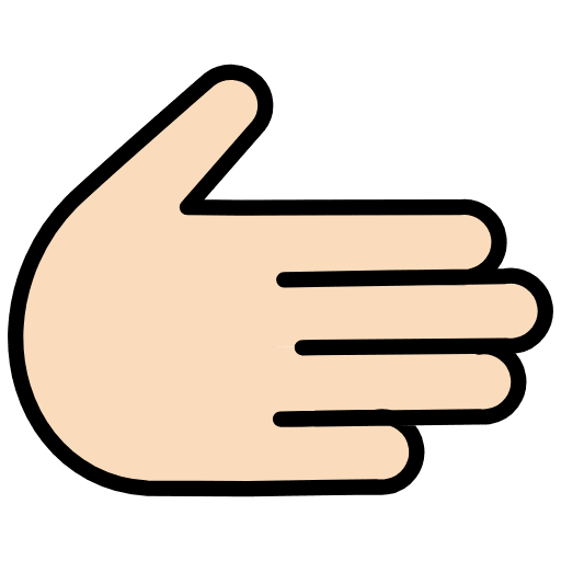 Rightwards Hand Light Skin Tone Emoji from OpenMoji Set