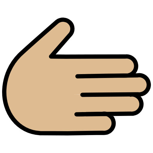 Rightwards Hand Medium Light Skin Tone Emoji from OpenMoji Set