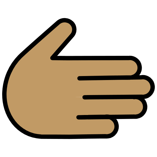 Rightwards Hand Medium Skin Tone Emoji from OpenMoji Set