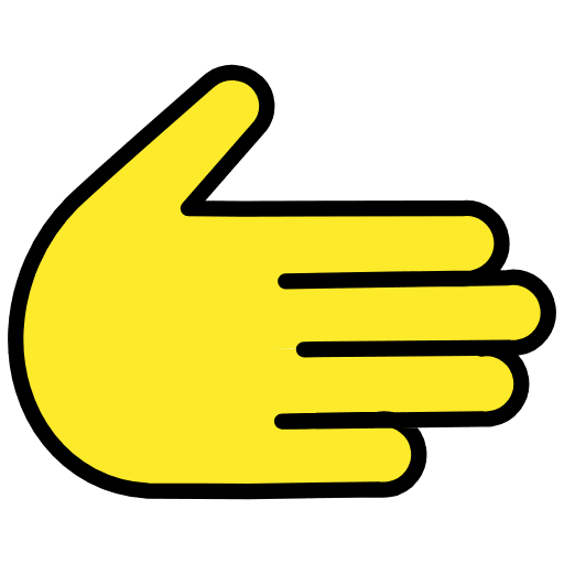 Rightwards Hand Emoji from OpenMoji Emoji Set