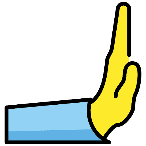 Rightwards Pushing Hand Emoji from OpenMoji Set