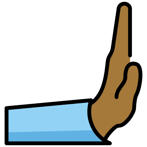 Rightwards Pushing Hand Medium Dark Skin Tone Element from OpenMoji Emoji Set