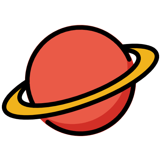 Ringed Planet Element from OpenMoji Emoji Set