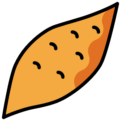 Roasted Sweet Potato Emoji from OpenMoji Emoji Set