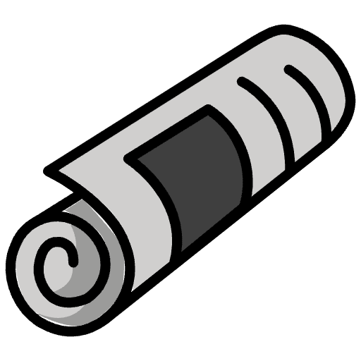 Rolled Up Newspaper Emoji from OpenMoji Emoji Set