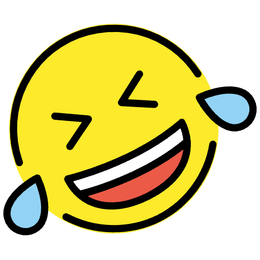 Rolling On The Floor Laughing Emoji from OpenMoji Emoji Set