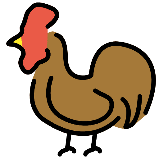 Rooster Element from OpenMoji Emoji Set