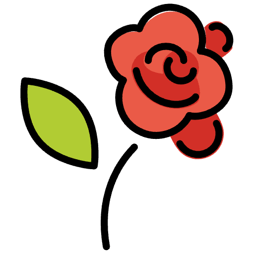 Rose Emoji from OpenMoji Emoji Set