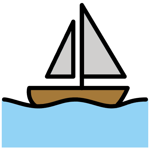 Sailboat Element from OpenMoji Emoji Set