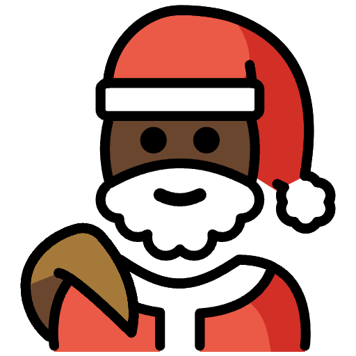 Santa Claus Dark Skin Tone Emoji from OpenMoji Set