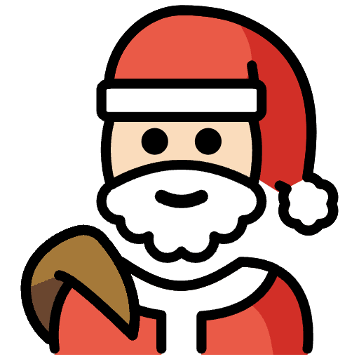 Santa Claus Light Skin Tone Emoji from OpenMoji Set