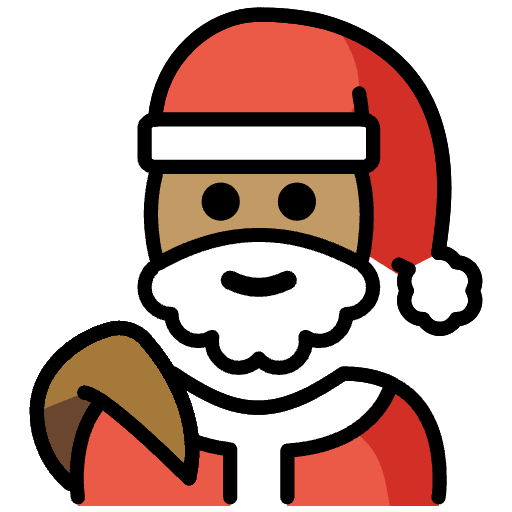 Santa Claus Medium Skin Tone Element from OpenMoji Emoji Set