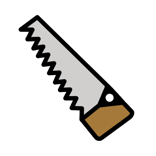 Saw Emoji from OpenMoji Emoji Set