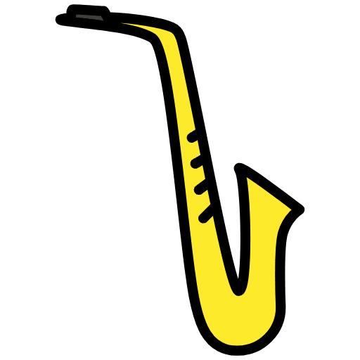 Saxophone Emoji from OpenMoji Emoji Set