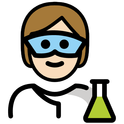 Scientist Light Skin Tone Element from OpenMoji Emoji Set
