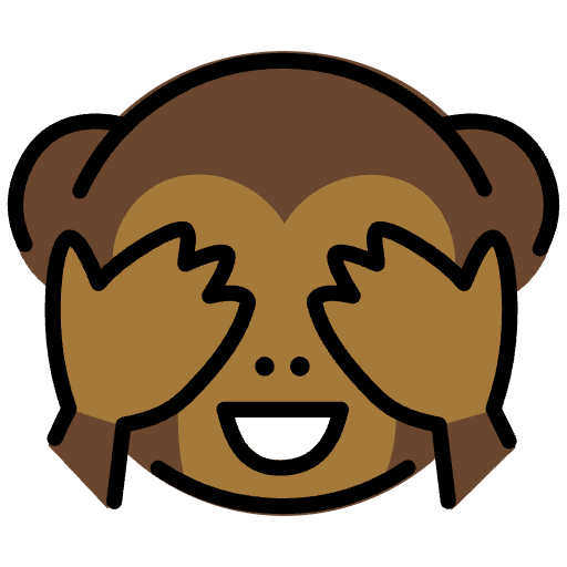 See No Evil Monkey Element from OpenMoji Emoji Set