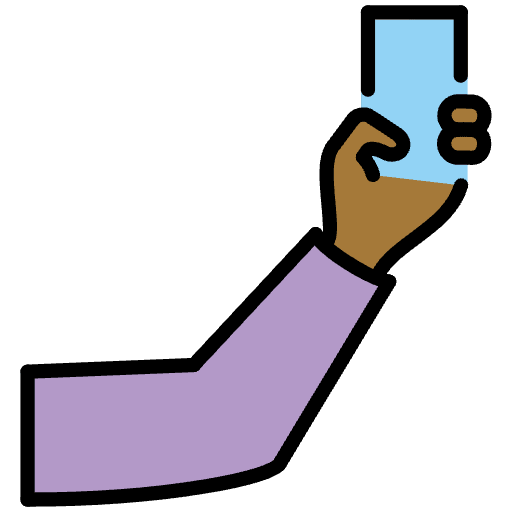 Selfie Medium Dark Skin Tone Emoji from OpenMoji Emoji Set