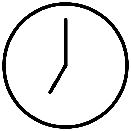 Seven O’clock Emoji from OpenMoji Emoji Set