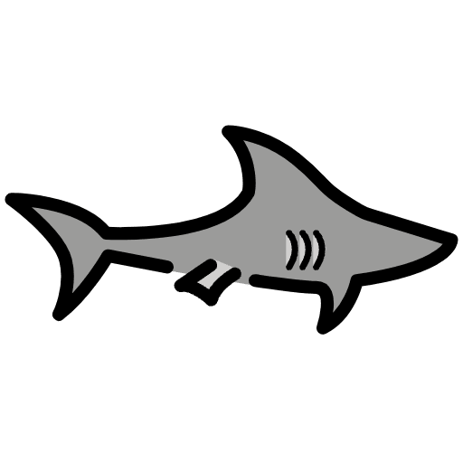 Shark Emoji from OpenMoji Set