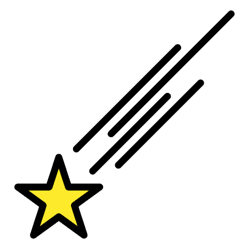 Shooting Star Emoji from OpenMoji Set