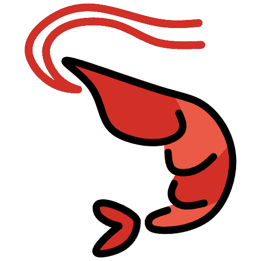 Shrimp Emoji from OpenMoji Emoji Set