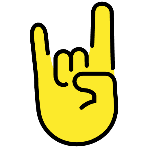 Sign Of The Horns Emoji from OpenMoji Set