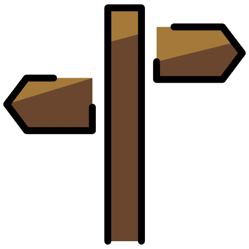 Signpost Emoji from OpenMoji Emoji Set