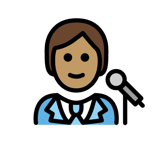 Singer Medium Skin Tone Emoji from OpenMoji Set