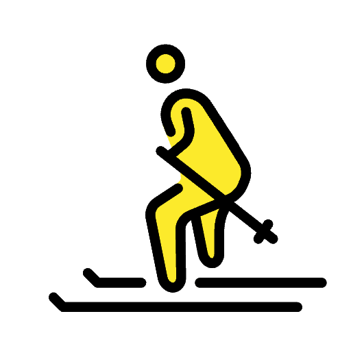 Skier Emoji from OpenMoji Emoji Set