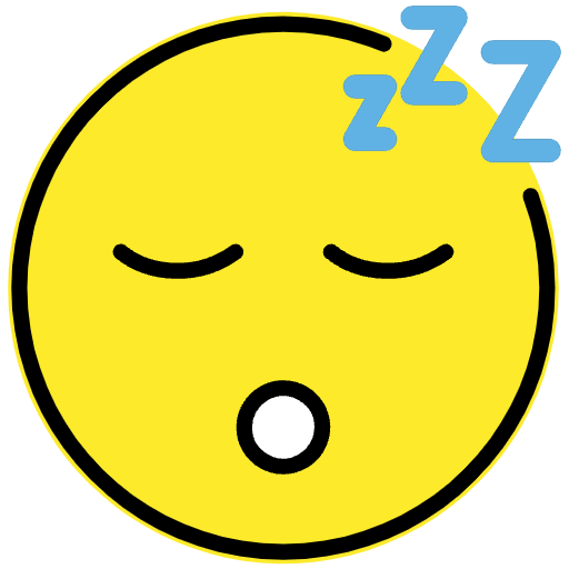 Sleeping Face Emoji from OpenMoji Emoji Set