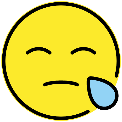 Sleepy Face Emoji from OpenMoji Emoji Set