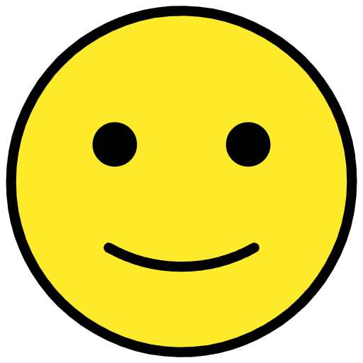 Slightly Smiling Face Element from OpenMoji Emoji Set