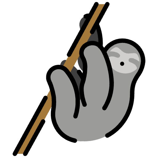 Sloth Emoji from OpenMoji Emoji Set