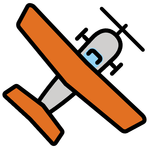 Small Airplane Emoji from OpenMoji Set