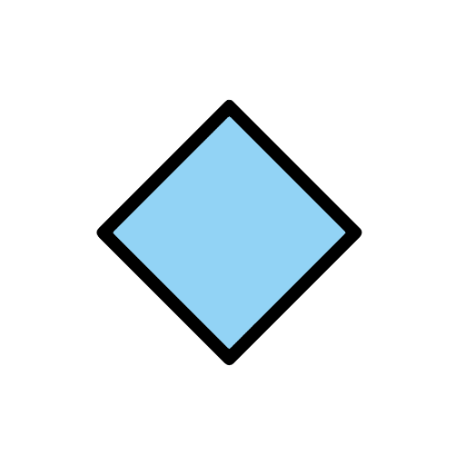 Small Blue Diamond Emoji from OpenMoji Set