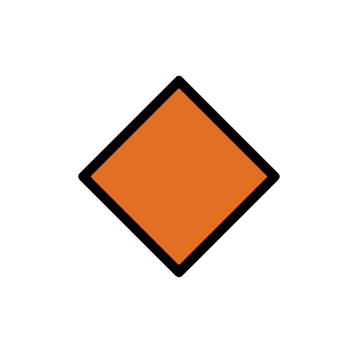 Small Orange Diamond Emoji from OpenMoji Set