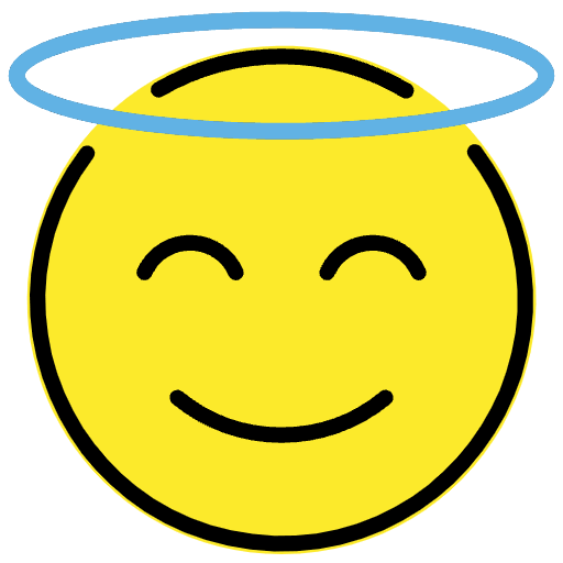 Smiling Face With Halo Emoji from OpenMoji Set